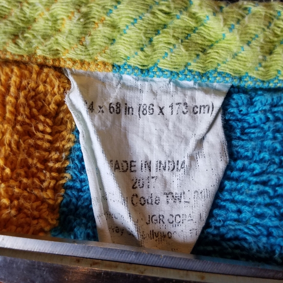 Beach Towel Rainbow Stripe South Padre Island Texas Resort Big 68 in x 31 in - Picture 2 of 11